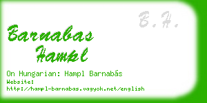 barnabas hampl business card